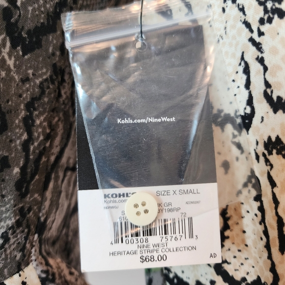 Nine West Heritage Stripe Collection Extra Small Button-Up Dress NWT - Picture 14 of 15